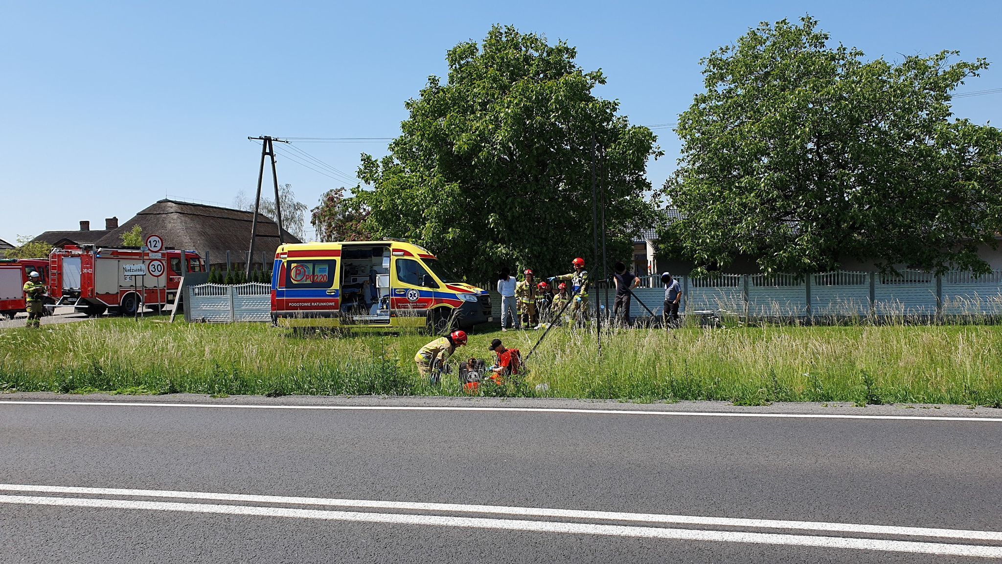 Wypadek Pod Kaliszem. Poszkodowany Motocyklista...